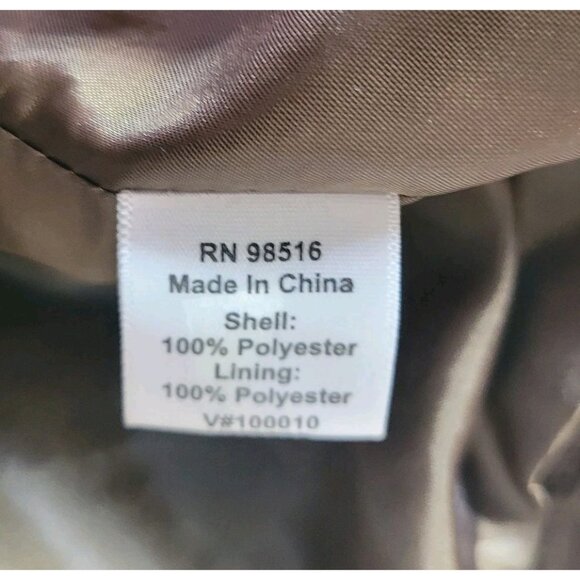 Coldwater Creek Size Medium Jacket Blazer career Satin Crinkle Brown Womens - Picture 5 of 5